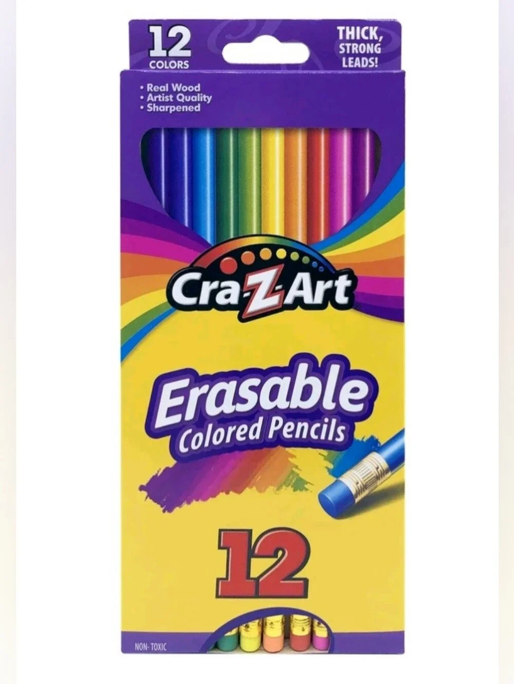 3 Cra-Z-Art Erasable Colored Pencils